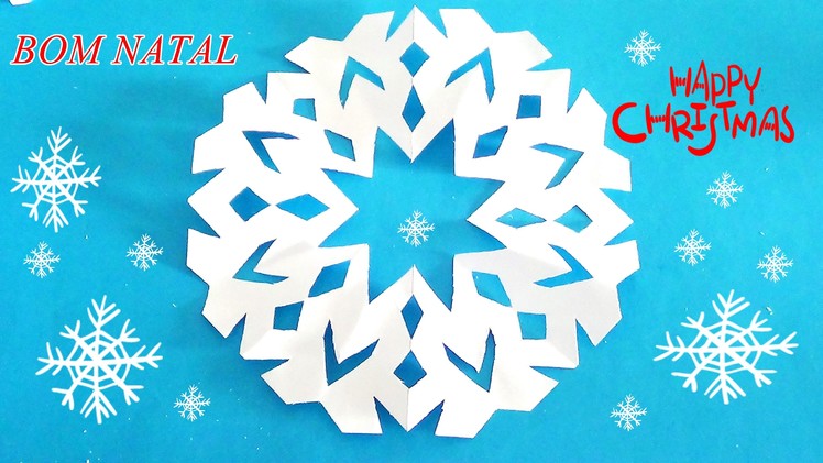 DIY saiba como fazer flocos de neve de natal - know how to make Christmas snowflakes