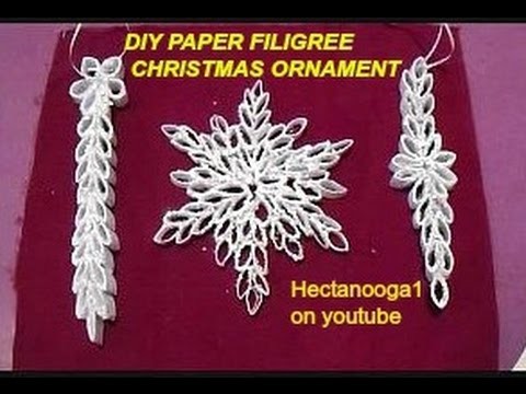 DIY- SNOWFLAKE, PAPER FILIGREE CHRISTMAS ORNAMENT, paper ornament, paper crafts,