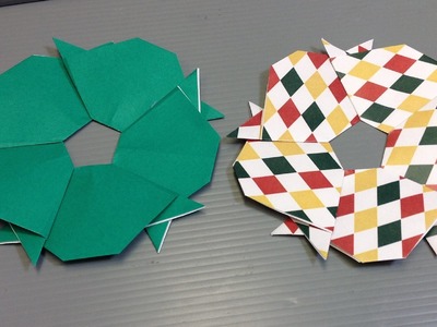 Easy Origami Dog Christmas Wreath
