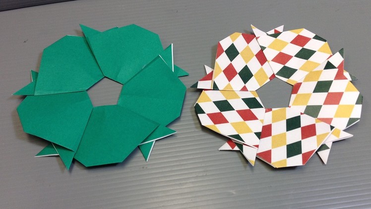Easy Origami Dog Christmas Wreath