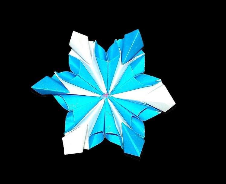 Easy Origami flower. Christmas envelope decor. Designed by Sonsyadlo Zoryana. Origami snowflake