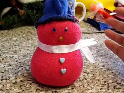 Homemade Snowman craft soft toy (Christmas Gift)
