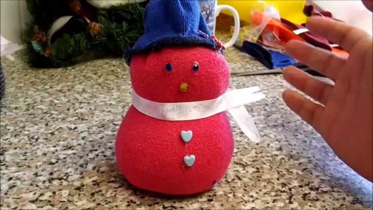 Homemade Snowman craft soft toy (Christmas Gift)