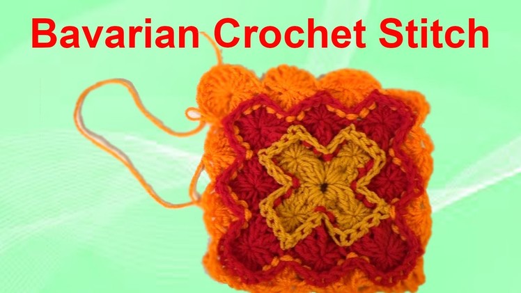 How to crochet an afghan Bavarian Stitch part 3
