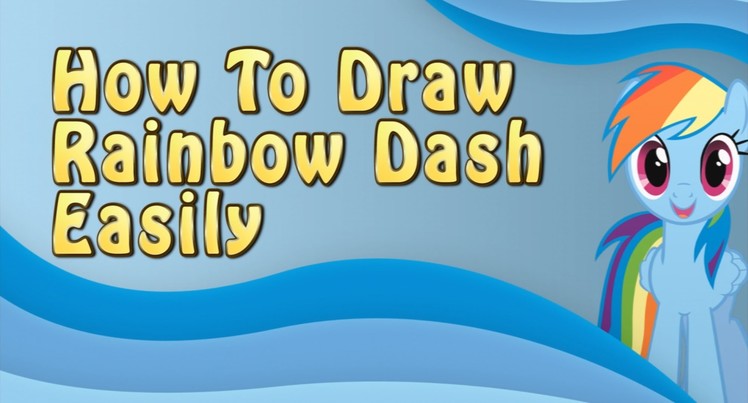 How to draw rainbow dash from my little pony easily (fast forward)