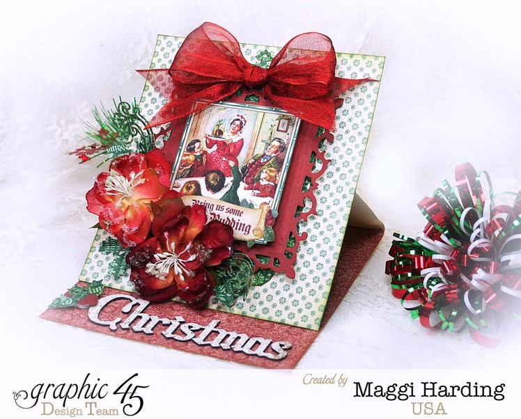 Make an easel card with Graphic 45 A Christmas Carol