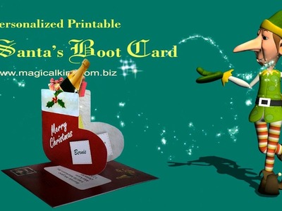 Making a Santa's Boot Christmas Card