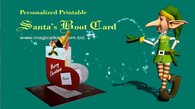 Making a Santa's Boot Christmas Card