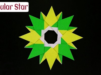 Modular Origami Paper 'Star' - 16 pointed (Diwali. Christmas. Eid Decoration) - Simple and Easy
