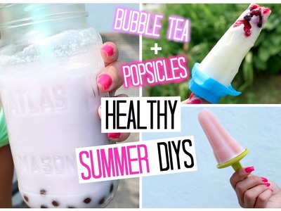 Quick & Easy Healthy Bubble Tea + 3 Popsicles Summer Recipes DIY | Laurie Martel