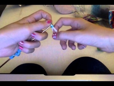 Rainbow loom easy snowflake charm