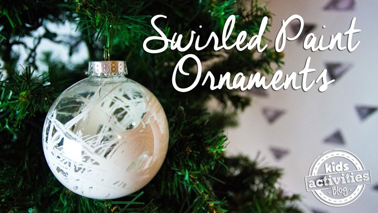 Swirled Paint Homemade Christmas Ornaments