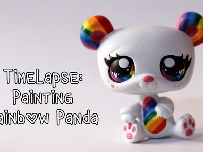 Timelapse: Painting Rainbow Panda LPS Custom (commission)