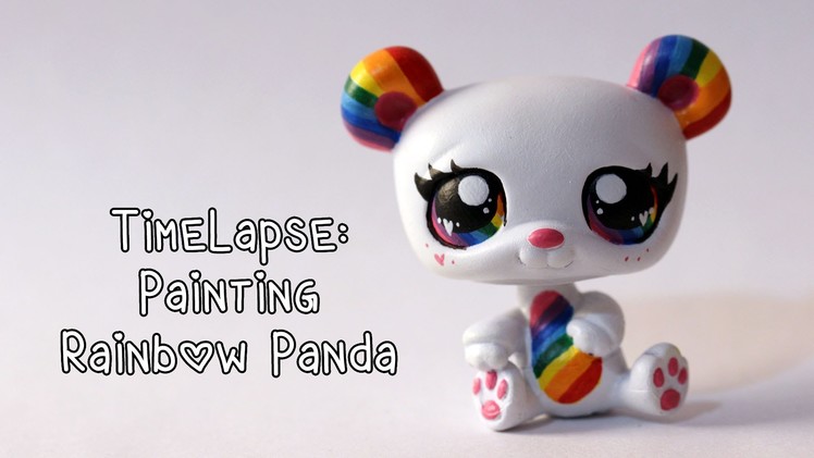 Timelapse: Painting Rainbow Panda LPS Custom (commission)