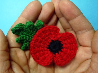 Traditional crochet poppy flower -  memory of First World War 11 november