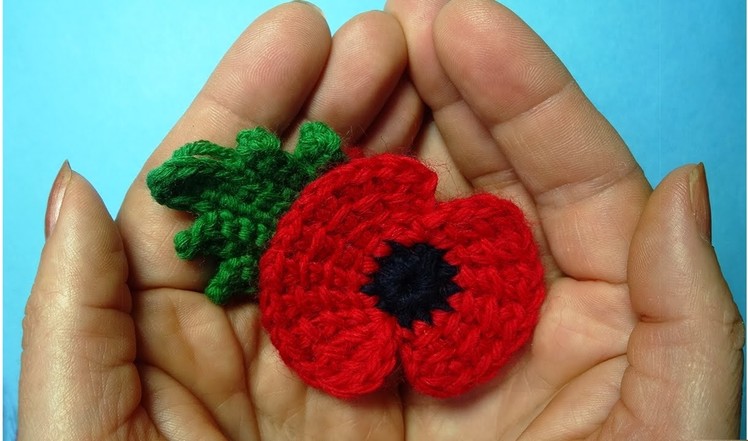 Traditional crochet poppy flower -  memory of First World War 11 november