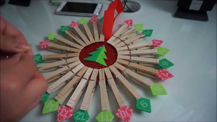 X-MAS DIY: Christmas Peg Countdown Calendar