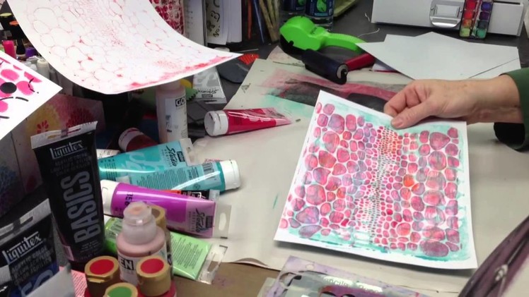 1st attempt at video - Gelli Plate Love - Patti Tolley Parrish - Inky Obsessions