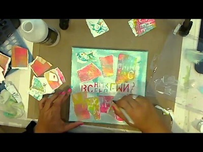 Altered Canvas Gelli Plate Class {Journey Into Backgrounds Ustream}