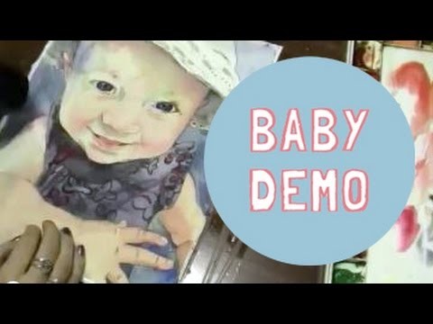 Baby Portrait watercolor painting demonstration schulmanArt