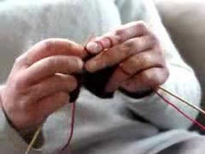 Continental knit - holding one yarn