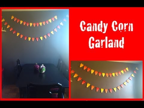 DIY: Candy Corn Garland ♡ Theeasydiy #Halloween Horror