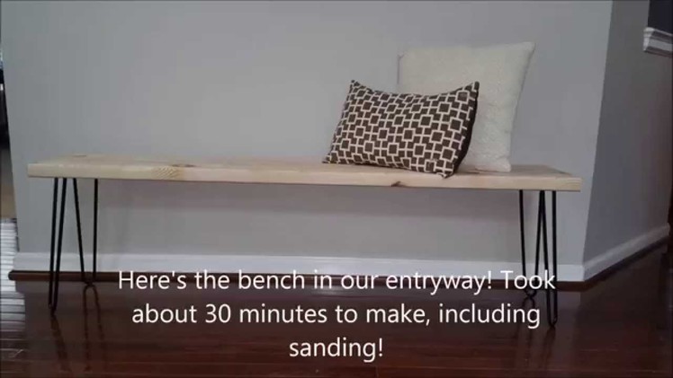 DIY Entryway Bench with Hairpin Legs