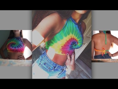 DIY~ Halter Tie-Back Crop Top Out of an Old T-Shirt☼