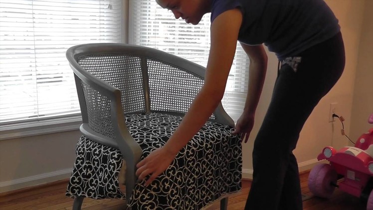 DIY: How To Refinish & Reupholster A Chair- Cane Chair Pt. 2