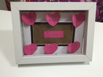 Diy tutorial decorar cuadro scrapbooking  san Valentin.decorate box