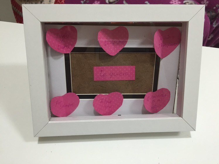 Diy tutorial decorar cuadro scrapbooking  san Valentin.decorate box