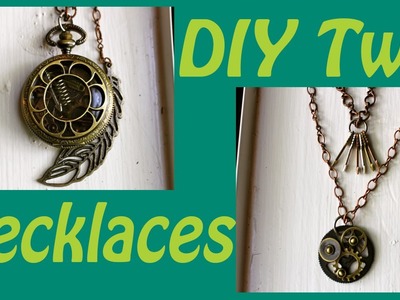 DIY Two Necklaces | Pocket Watch & Arrows