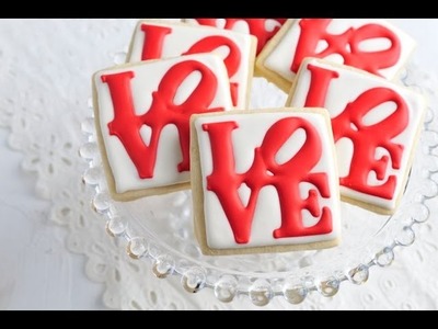 How To Decorate Love Park Cookies, Royal Icing Transfers