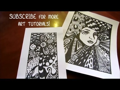 How to draw a Zentangle Flower - STEP by STEP