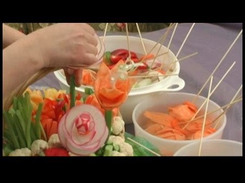 Making Edible Vegetable Arrangements : Edible Arrangements: Adding Vegetable Flowers