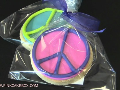 Peace Sign Topsy Turvy Bat Mitzvah Cake