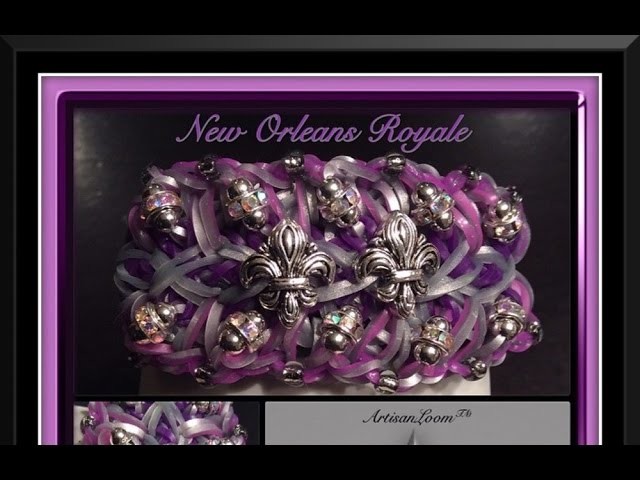 Rainbow Loom Band New Orleans Royale Bracelet Tutorial.How To