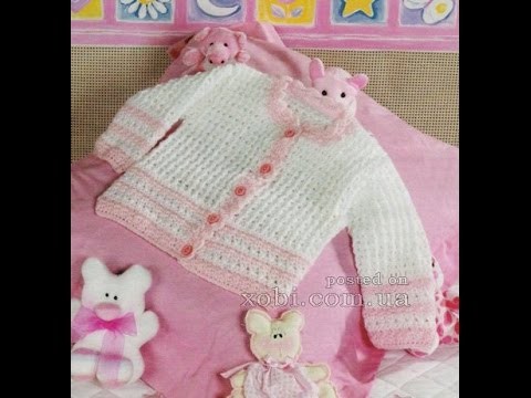 VERY EASY crochet cardigan. sweater. jumper tutorial - baby and child sizes 6