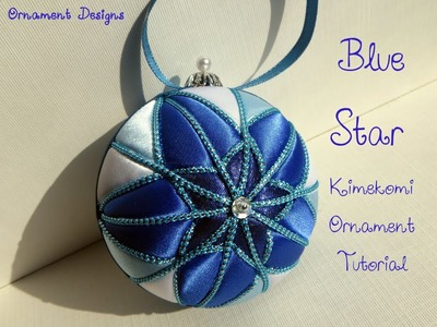 Blue Star No Sew Fabric Christmas Ornament Tutorial