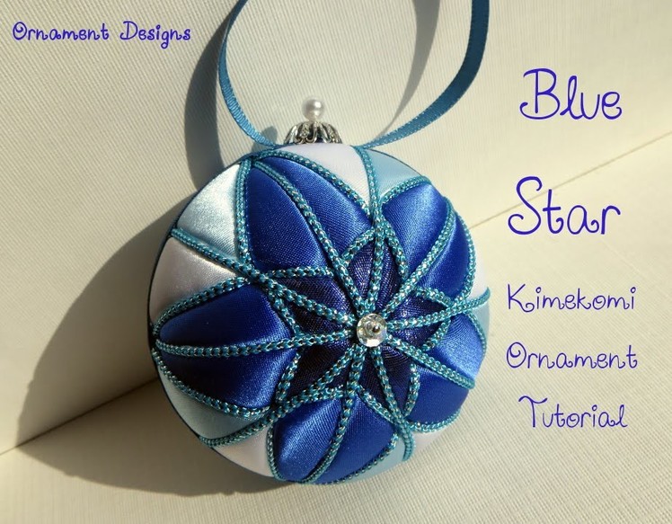 Blue Star No Sew Fabric Christmas Ornament Tutorial