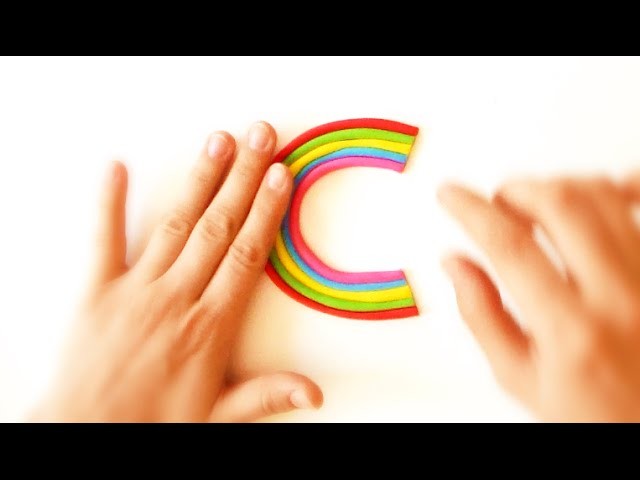 C - Rainbow Alphabet with Play-Doh - ABC - Easy Idea Channel