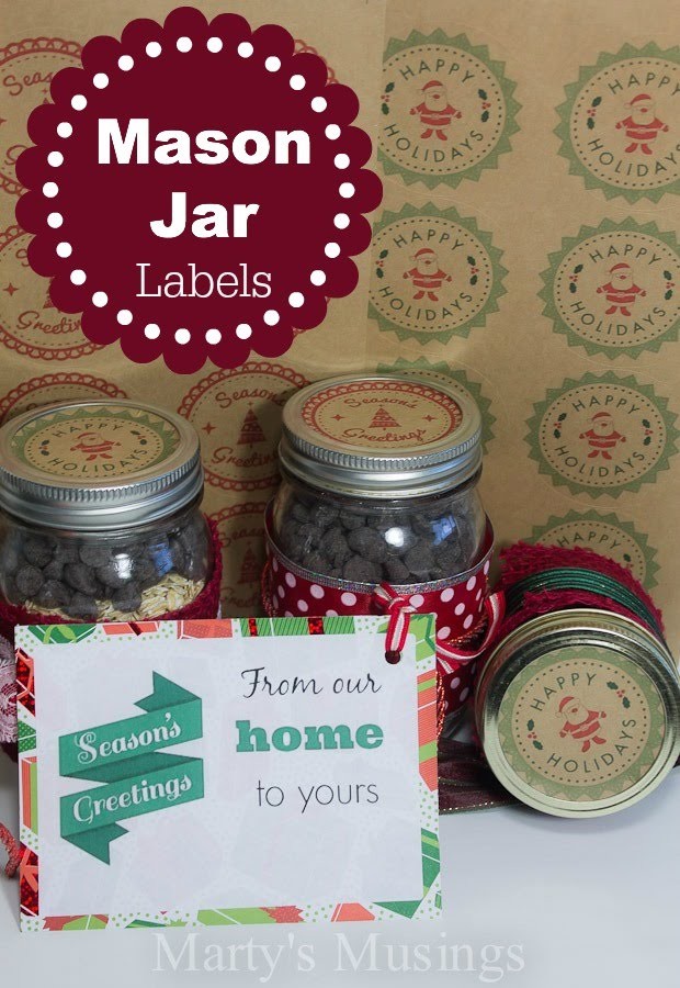 Christmas Mason Jar Labels and Gift Tags