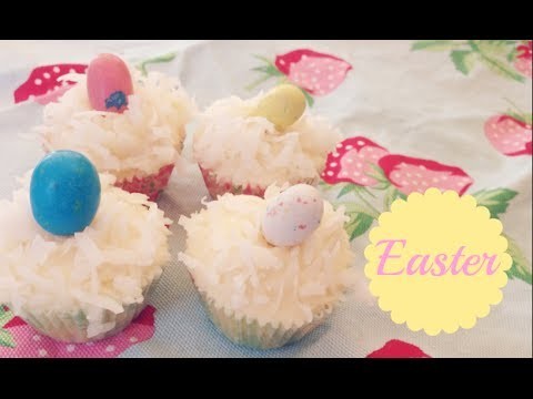 Coconut Cupcakes + Easter DIY