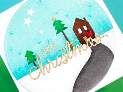 Colored Die Cut Inlay - Christmas Card