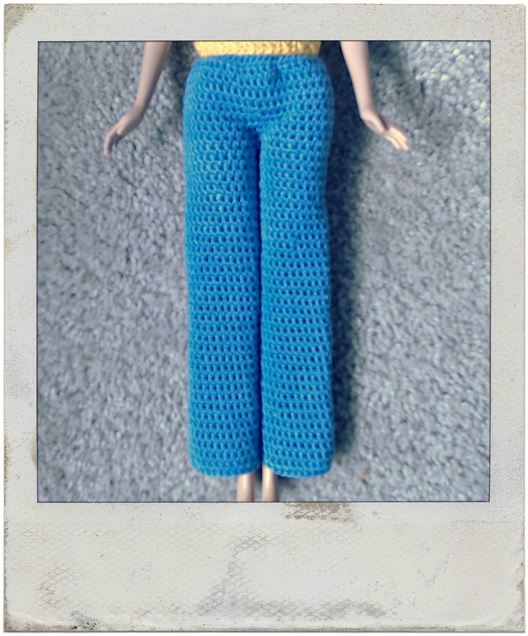 Crochet - Barbie's Long Blue Pants