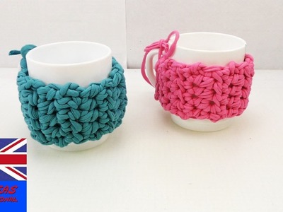 Crochet Cosy Mug Jersey – Fancy cozy for cups warmer – DIY tutorial for beginners