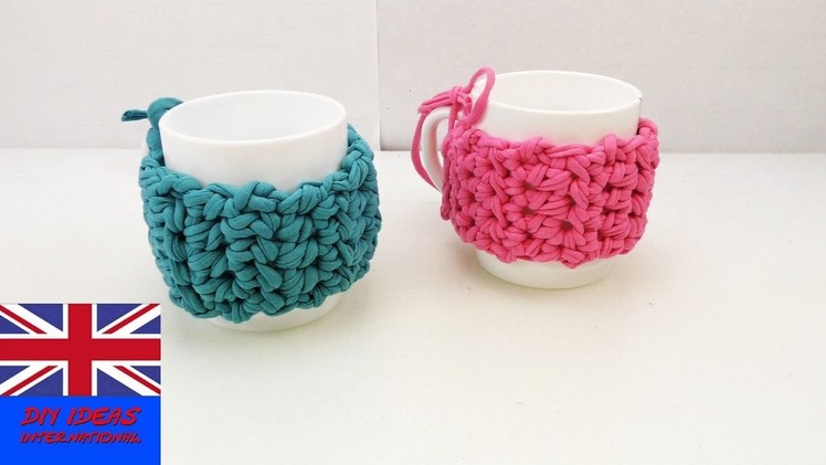 Crochet Cosy Mug Jersey – Fancy cozy for cups warmer – DIY tutorial for beginners