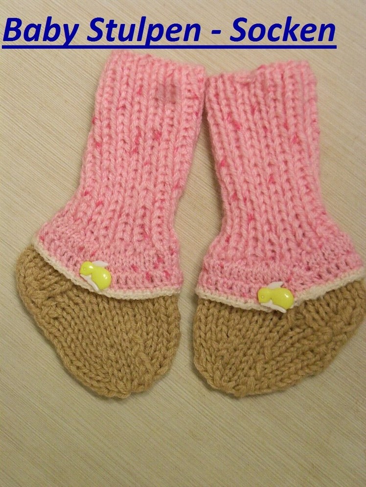 DIY Baby Stulpen Stricken*Baby Socken Stricken*Tutorial Handarbeit