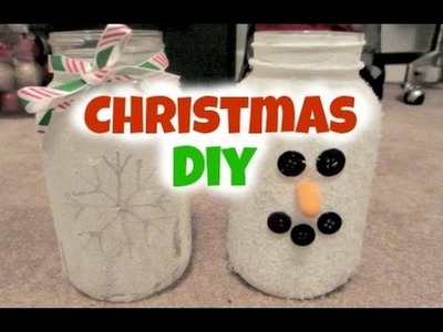 DIY Christmas Mason Jar Candle Holders