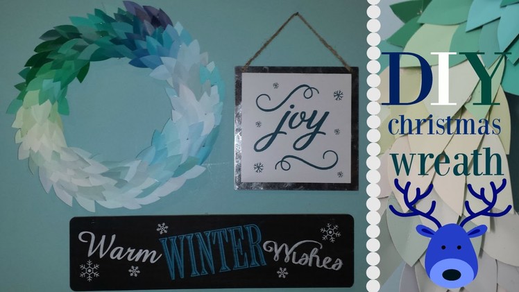 DIY Paint Swatch Christmas wreath | Hopexproductions
